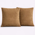 Swayam Camel Brown Diamond Quilted Cushion Cover 24x24 Inches Set of 2