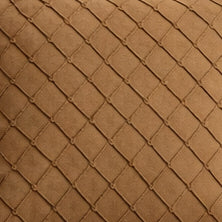 Swayam Camel Brown Diamond Quilted Cushion Cover 24x24 Inches Set of 2