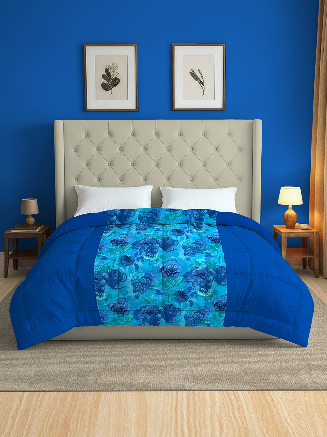 Soft Pure cotton Floral Blue Double Winter Quilt