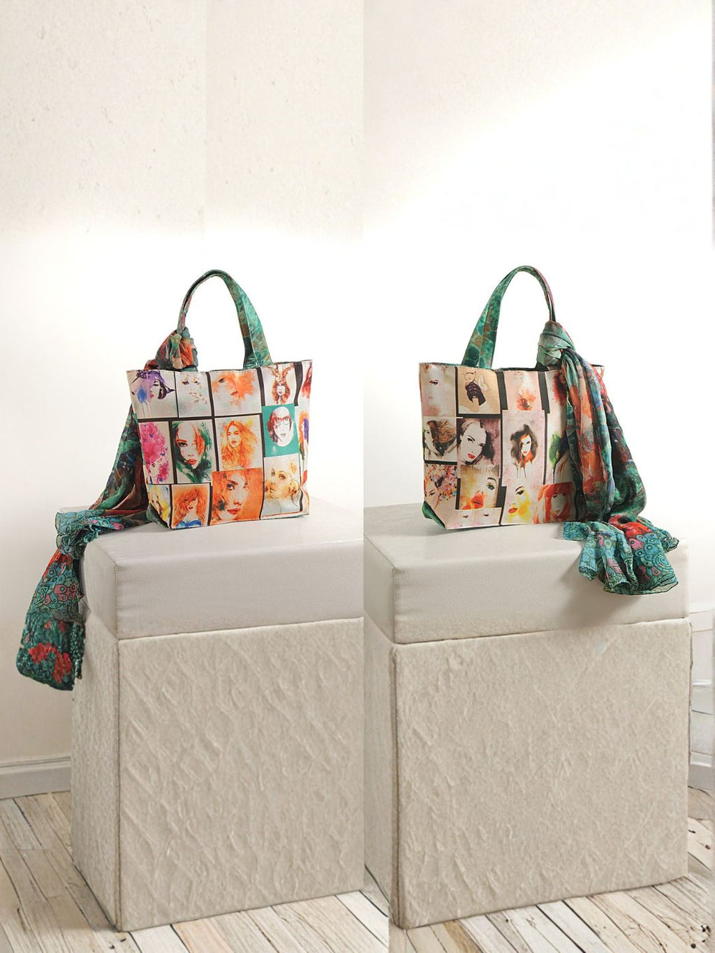 Modern Art Pop - Digitally Printed Tote Bag with Abstract Minimalist Design