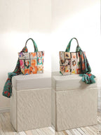 Modern Art Pop - Digitally Printed Tote Bag with Abstract Minimalist Design