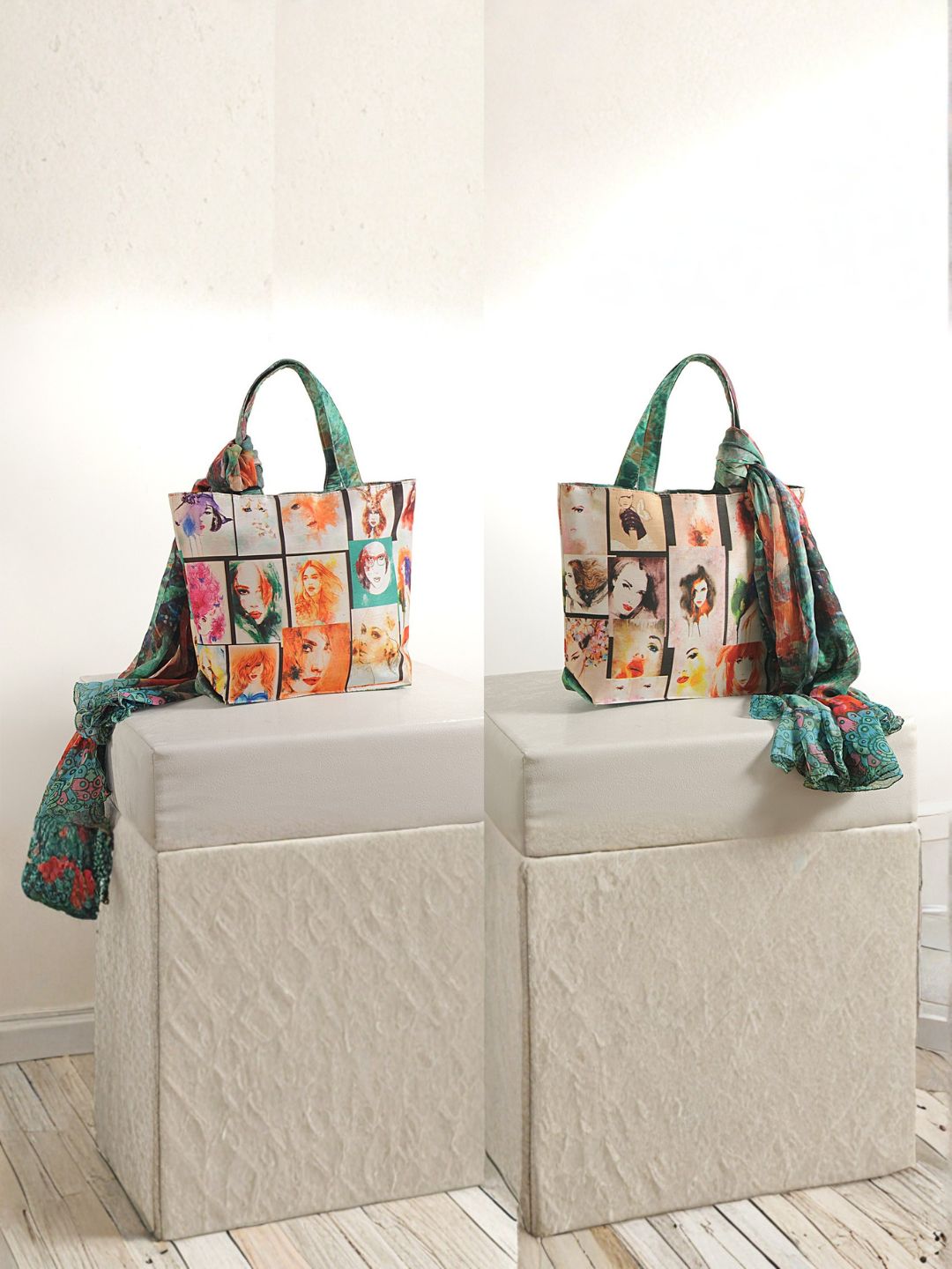 Modern Art Pop - Digitally Printed Tote Bag with Abstract Minimalist Design