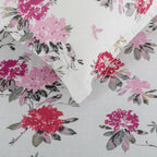 Elegant Pink Floral Pure Cotton 210 TC King Fitted Bedsheet with 2 Pillow Covers (72x78x10 Inches)