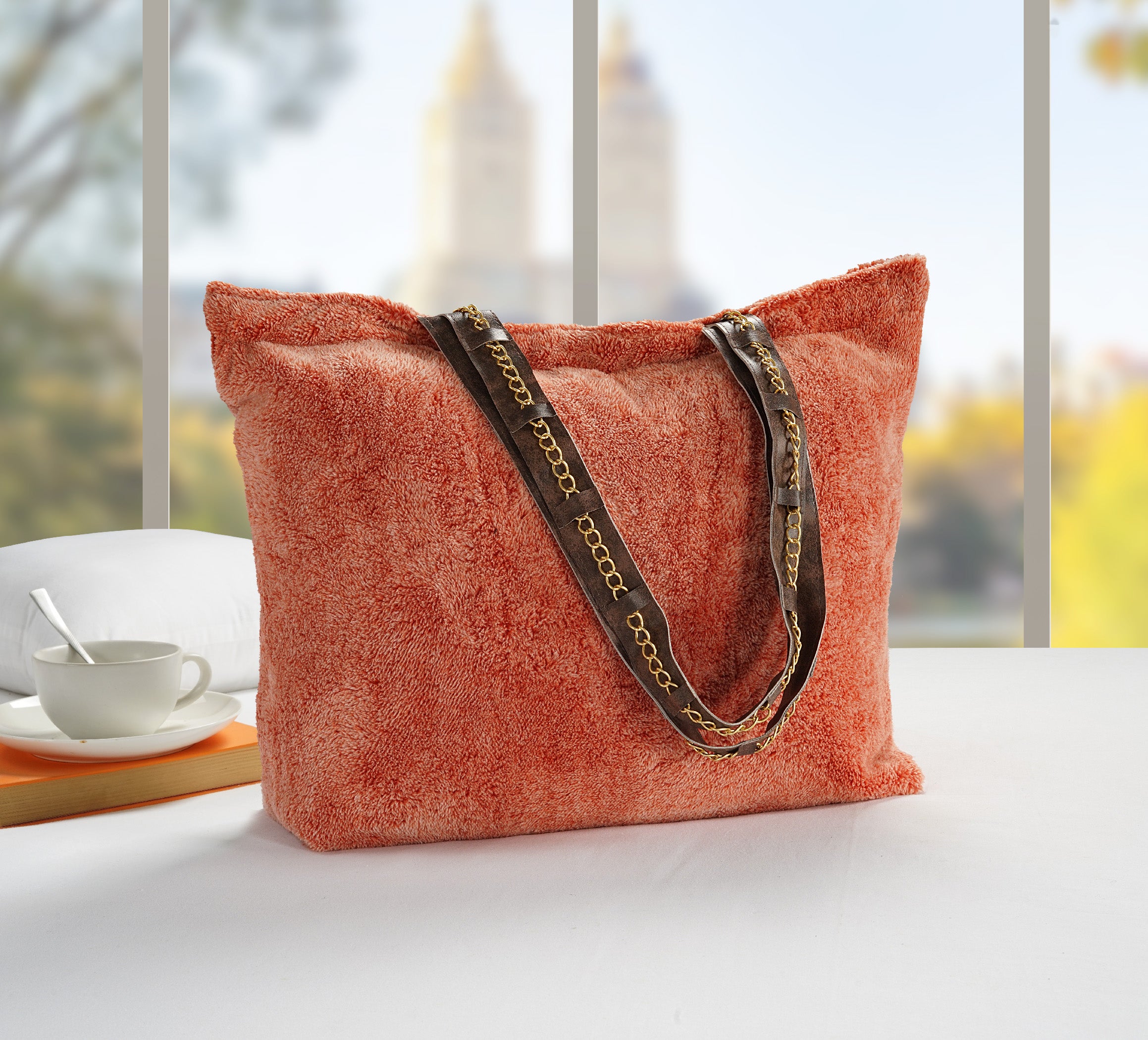 Polar fleece 300 GSM Peach Ac room Dohar _90 x 100 inches
