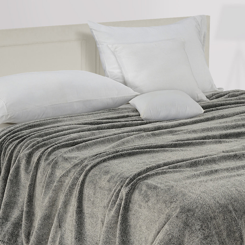 Polar fleece 300 GSM Grey Ac room Dohar _90 x 100 inches