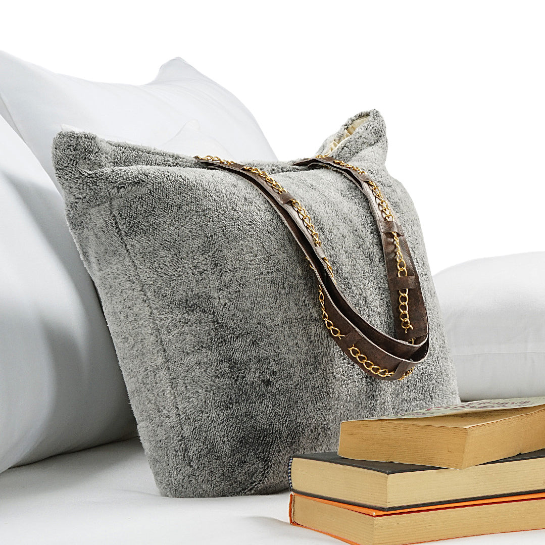 Polar fleece 300 GSM Grey Ac room Dohar _90 x 100 inches