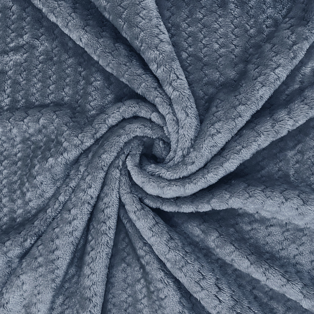 Blue Textured Weave Single Dohar – Suitable for Single Bed | Soft, Breathable & Lightweight
