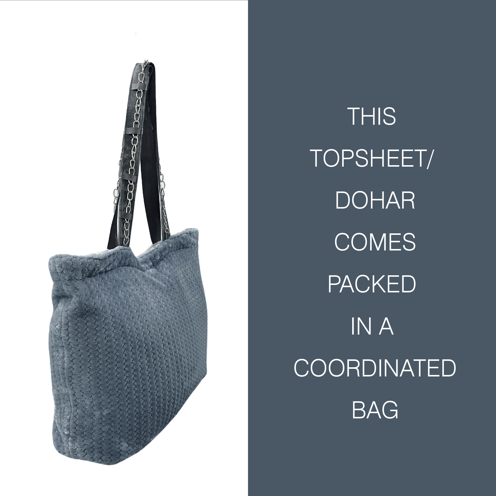 Blue Textured Weave Single Dohar – Suitable for Single Bed | Soft, Breathable & Lightweight