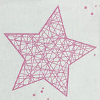 Pink Starry Dreams 180 TC Pure Cotton Bedsheet Set with Pillow Cover
