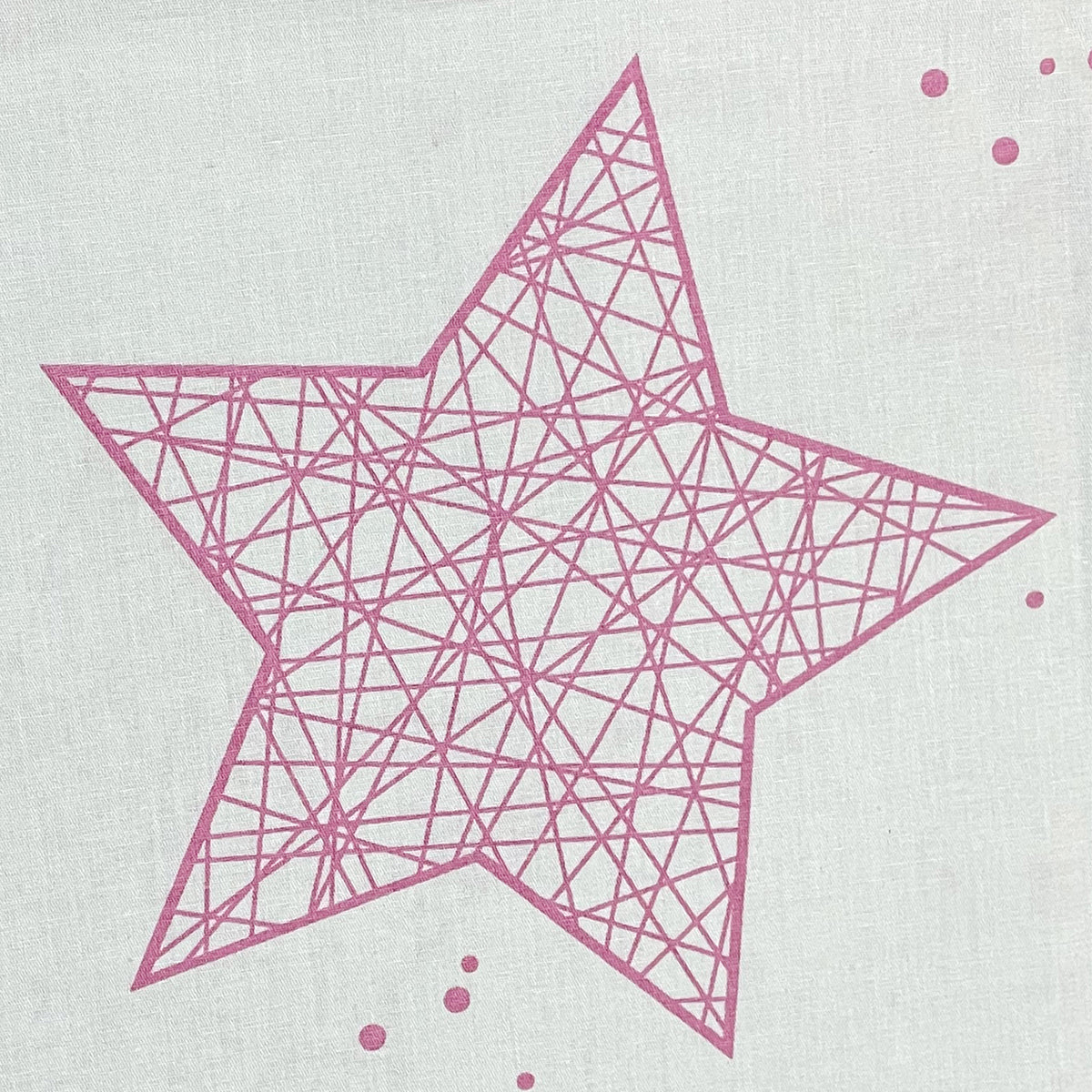 Pink Starry Dreams 180 TC Pure Cotton Bedsheet Set with Pillow Cover