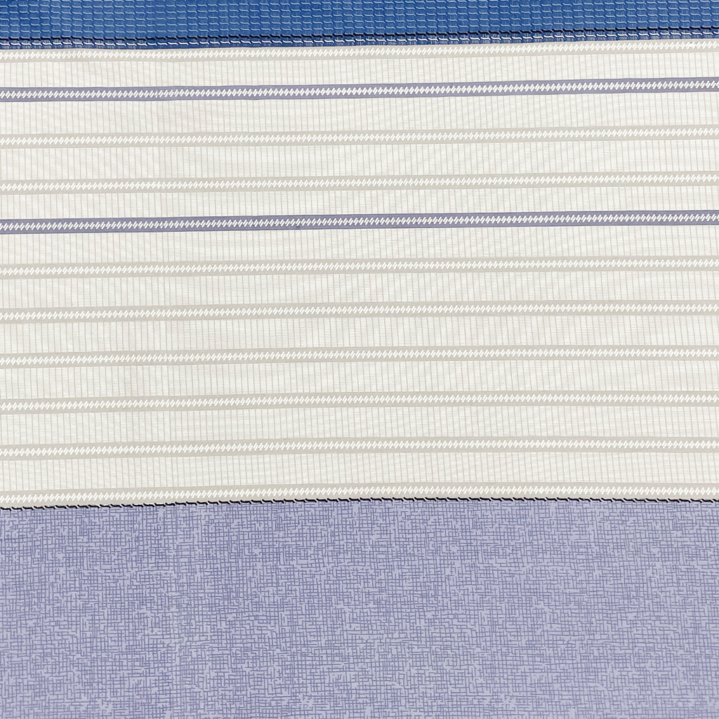 Navy Blue Linear Stripes 180 TC Pure Cotton Bedsheet Set with Pillow Cover