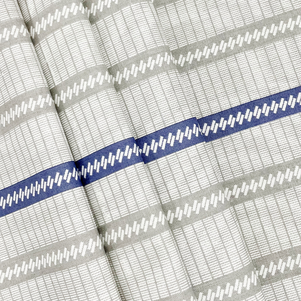 Navy Blue Linear Stripes 180 TC Pure Cotton Bedsheet Set with Pillow Cover