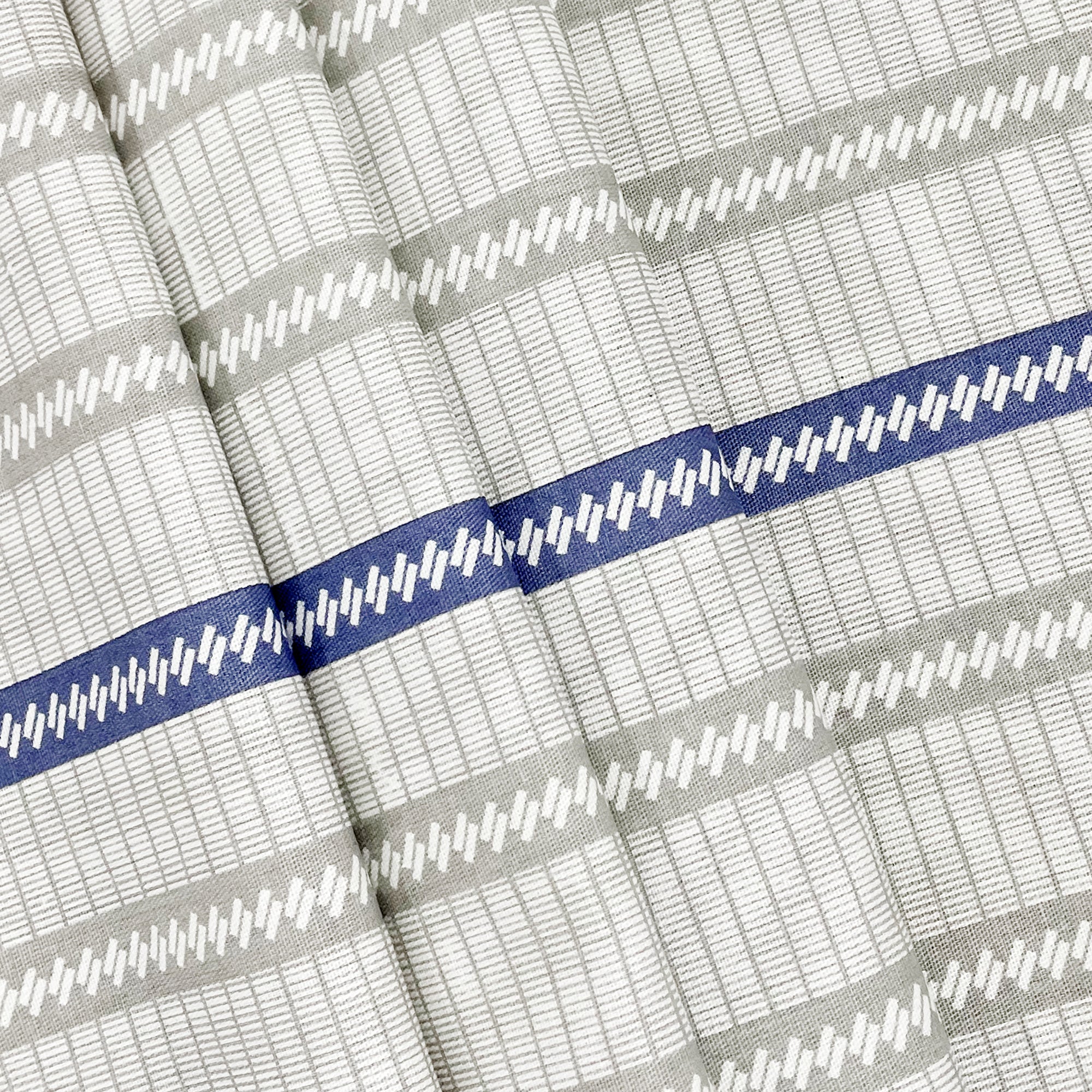 Navy Blue Linear Stripes 180 TC Pure Cotton Bedsheet Set with Pillow Cover