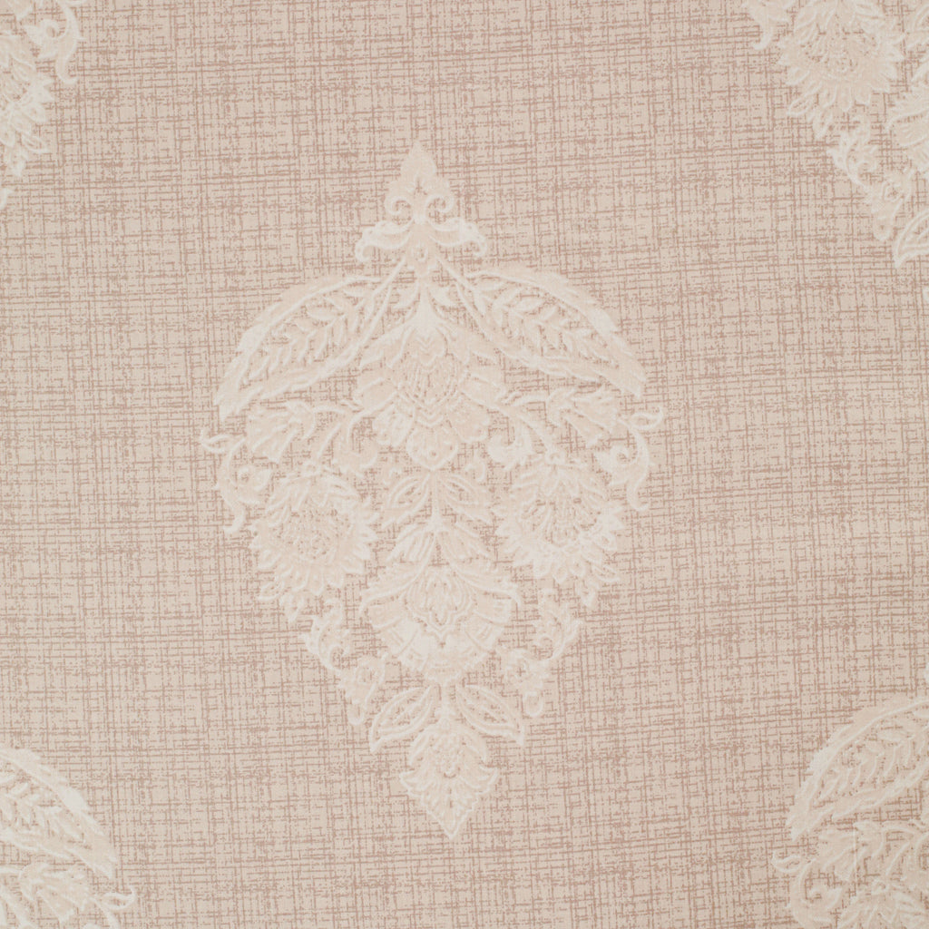 Blush Taupe Floral Medallion 180 TC Pure Cotton Bedsheet Set with Pillow Cover