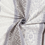 Lavender Geometric Stripes 180 TC Pure Cotton Bedsheet Set with Pillow Cover