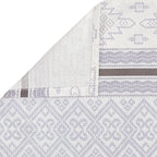 Lavender Geometric Stripes 180 TC Pure Cotton Bedsheet Set with Pillow Cover