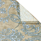 Sandstone Blue Damask 180 TC Pure Cotton Bedsheet Set with Pillow Cover