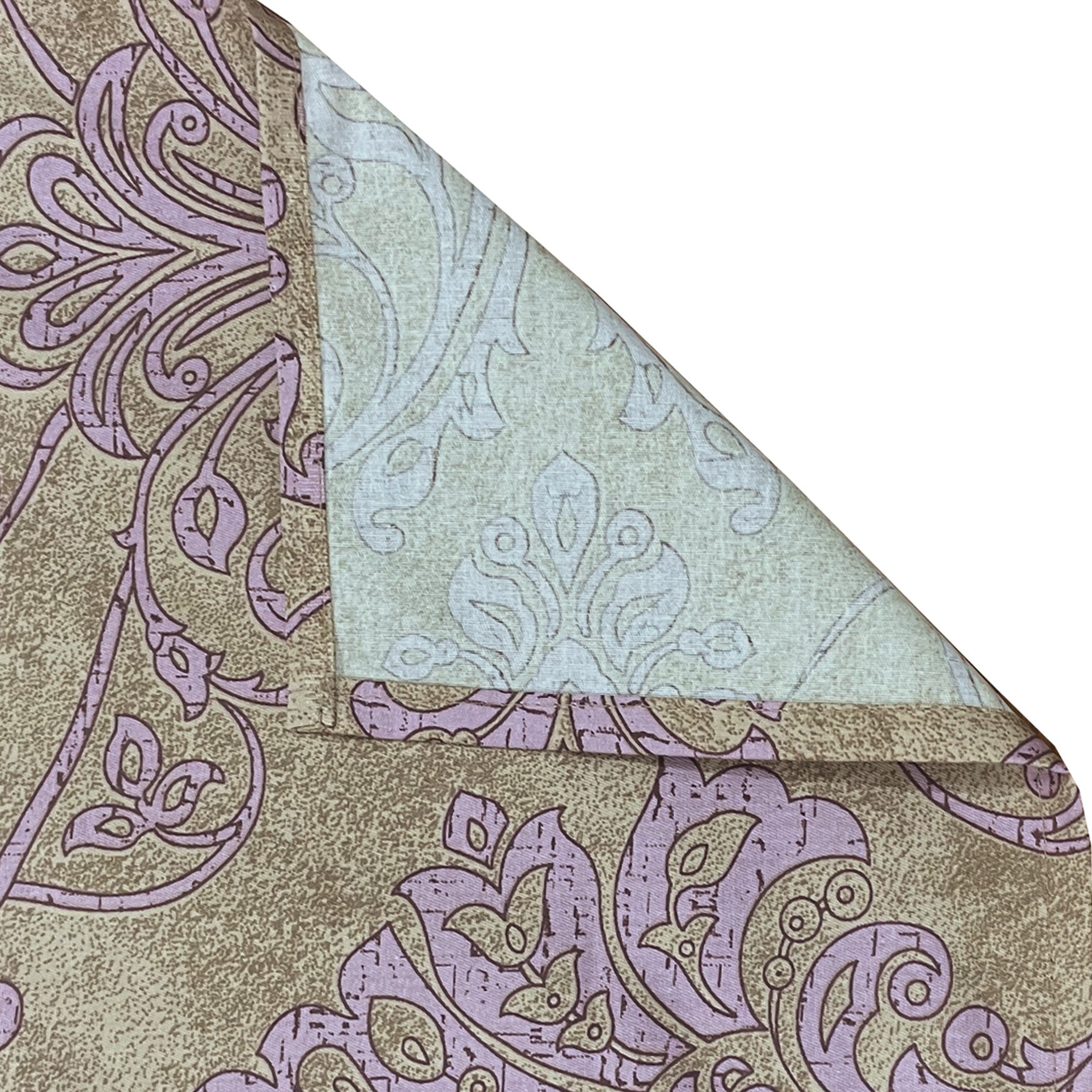 Sage Lilac Damask 180 TC Pure Cotton Bedsheet Set with Pillow Cover