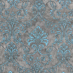 Taupe Aqua Damask 180 TC Pure Cotton Bedsheet Set with Pillow Cover