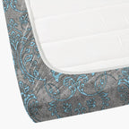 Taupe Aqua Damask 180 TC Pure Cotton Bedsheet Set with Pillow Cover