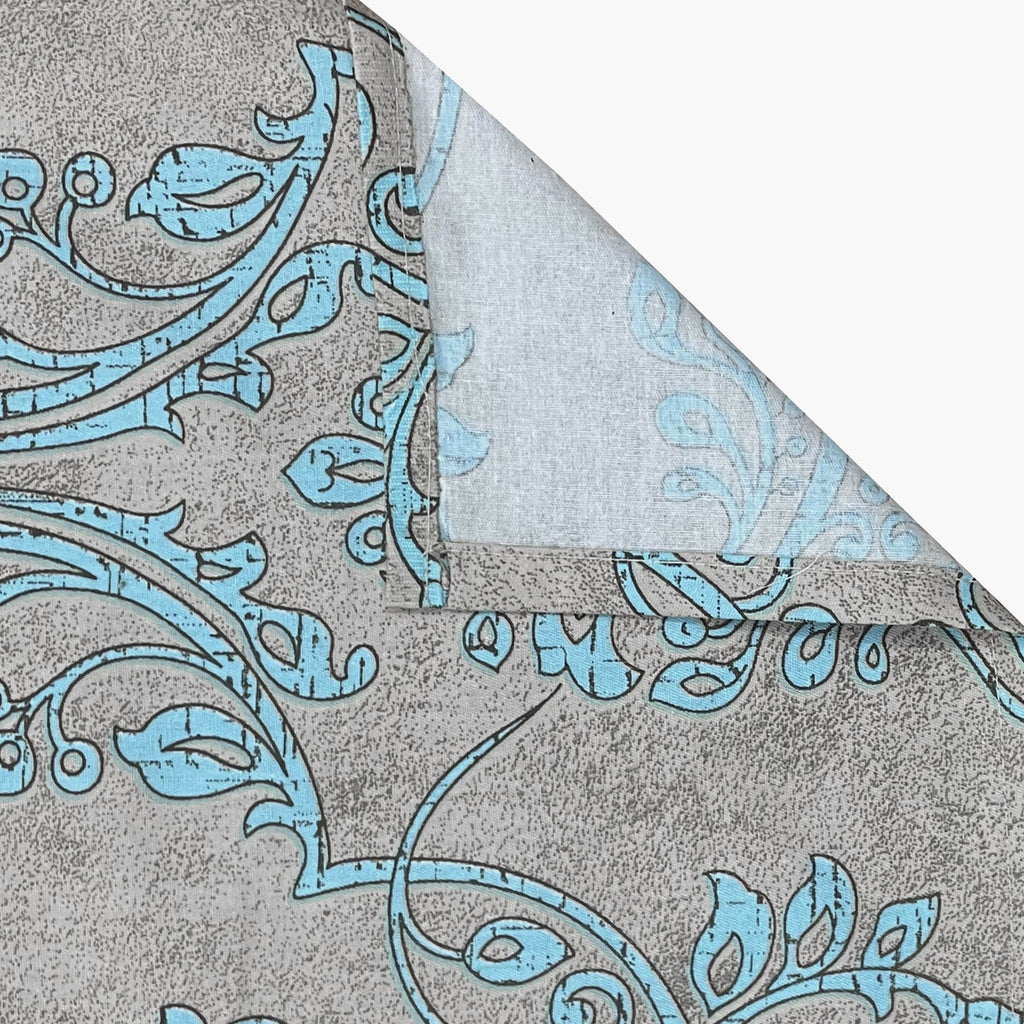 Taupe Aqua Damask 180 TC Pure Cotton Bedsheet Set with Pillow Cover