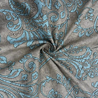 Taupe Aqua Damask 180 TC Pure Cotton Bedsheet Set with Pillow Cover