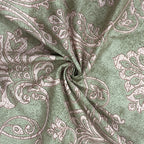 Mint Ornate Damask 180 TC Pure Cotton Bedsheet Set with Pillow Cover