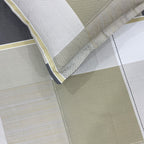 Sage Charcoal Windowpane 180 TC Pure Cotton Bedsheet Set with Pillow Cover