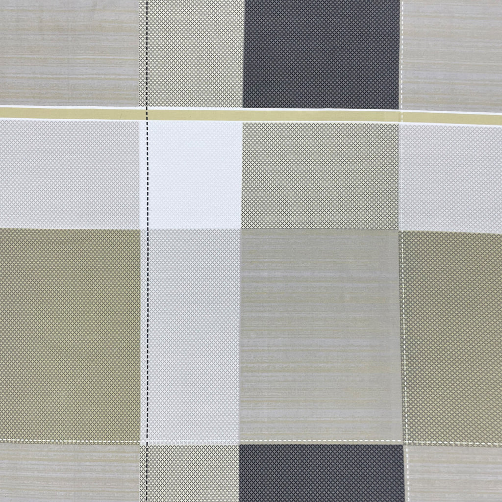Sage Charcoal Windowpane 180 TC Pure Cotton Bedsheet Set with Pillow Cover