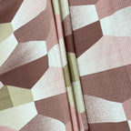 Blush Olive Mosaic 180 TC Pure Cotton Bedsheet Set with Pillow Cover