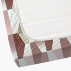 Blush Olive Mosaic 180 TC Pure Cotton Bedsheet Set with Pillow Cover