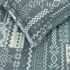 Teal Aztec Stripes 180 TC Pure Cotton Bedsheet Set with Pillow Cover