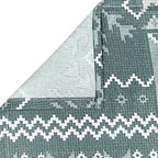 Teal Aztec Stripes 180 TC Pure Cotton Bedsheet Set with Pillow Cover
