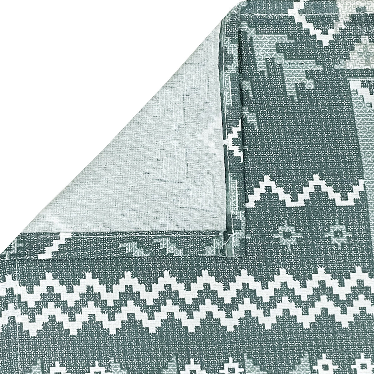 Teal Aztec Stripes 180 TC Pure Cotton Bedsheet Set with Pillow Cover