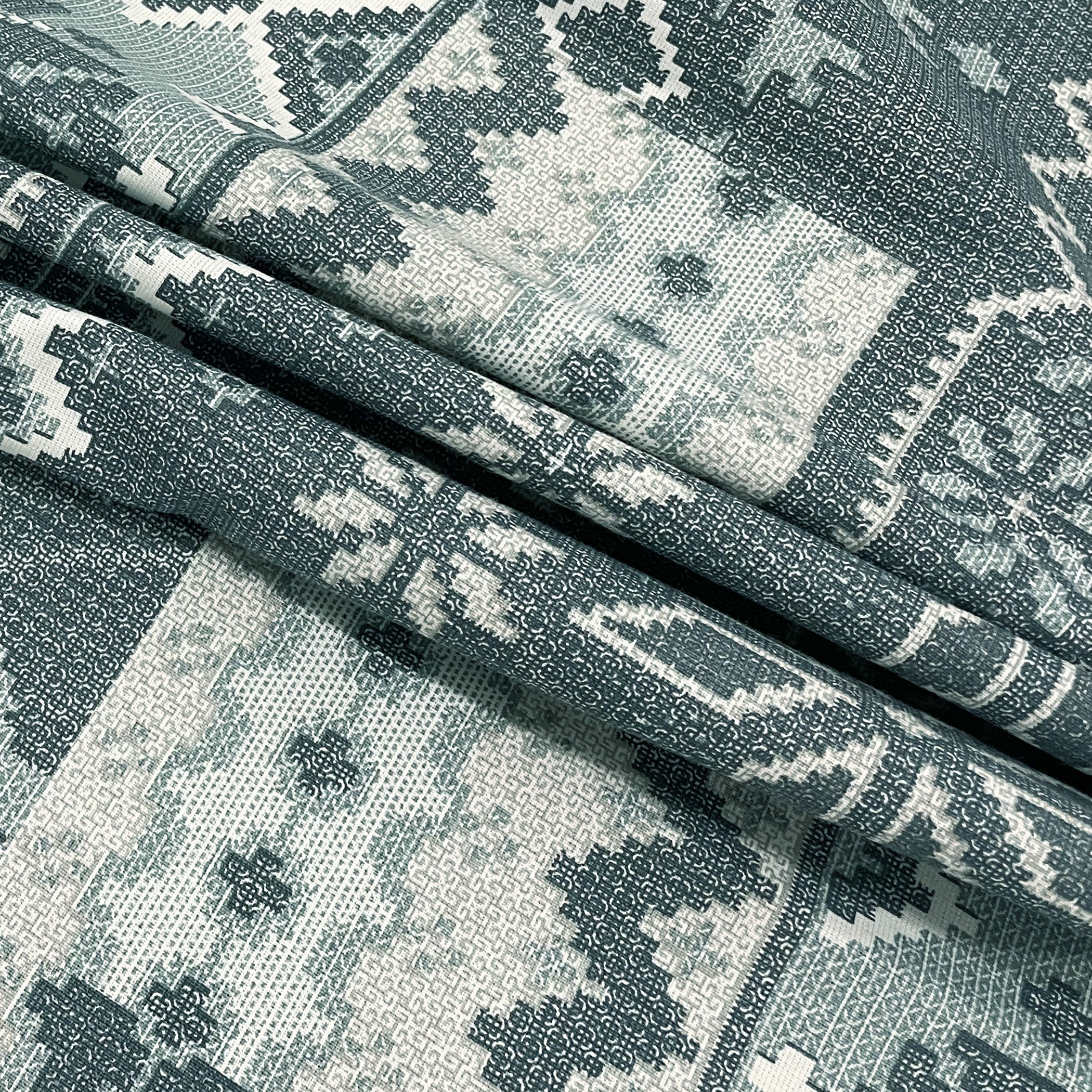 Teal Aztec Stripes 180 TC Pure Cotton Bedsheet Set with Pillow Cover
