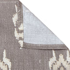 Taupe Ivory Tribal Mosaic 180 TC Pure Cotton Bedsheet Set with Pillow Cover