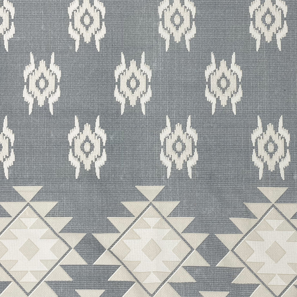 Grey Ivory Tribal Diamonds 180 TC Pure Cotton Bedsheet Set with Pillow Cover