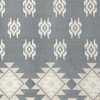 Grey Ivory Tribal Diamonds 180 TC Pure Cotton Bedsheet Set with Pillow Cover