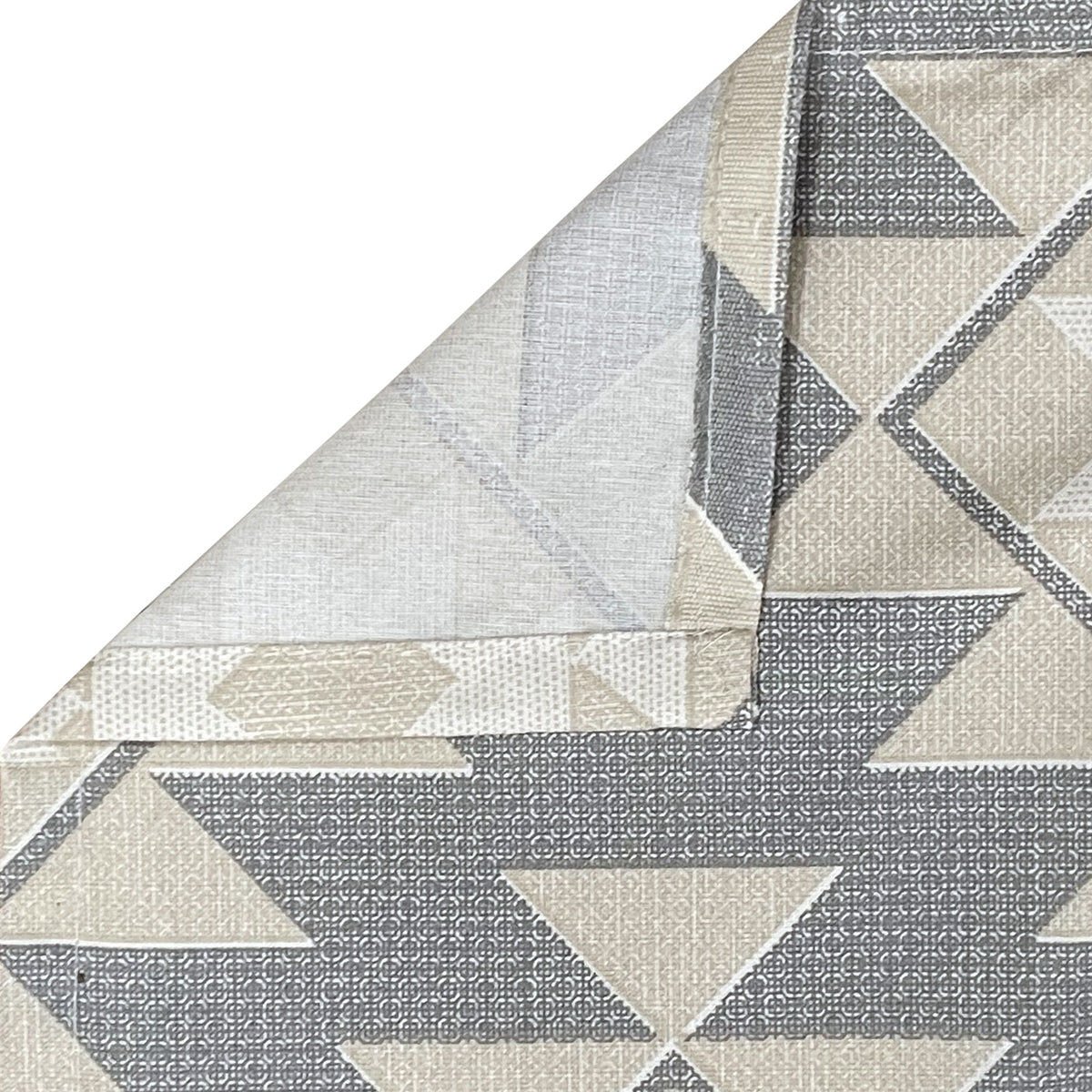 Grey Ivory Tribal Diamonds 180 TC Pure Cotton Bedsheet Set with Pillow Cover