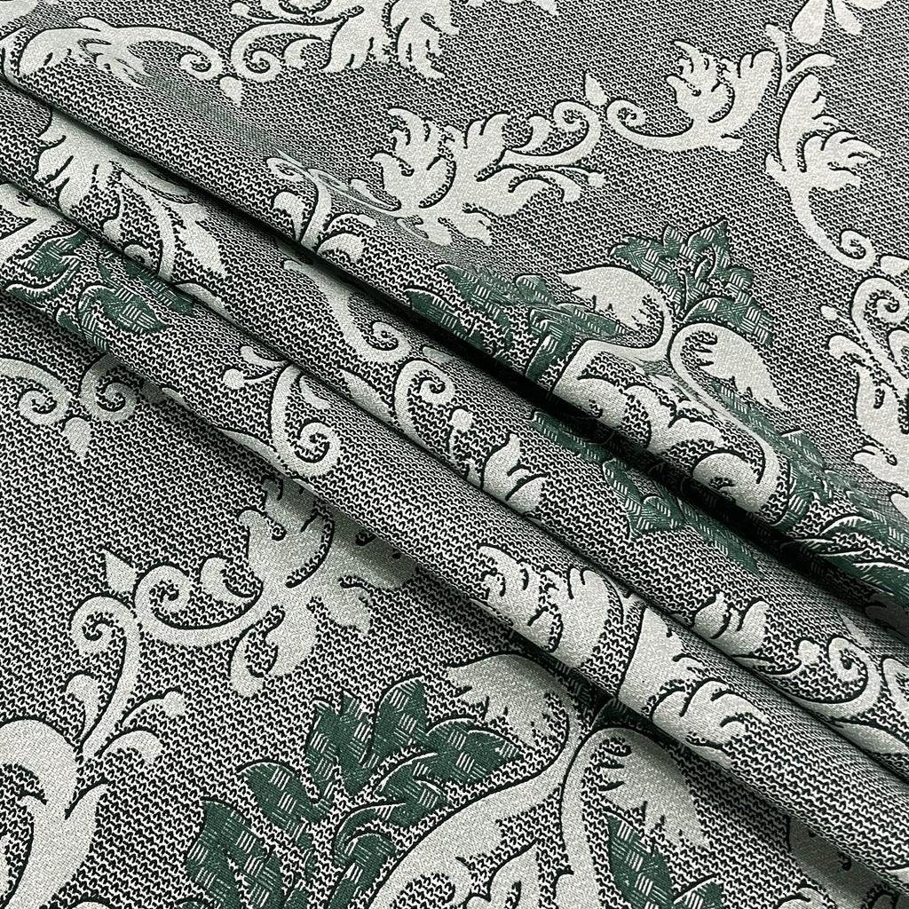 Sage Green Medallion Damask 180 TC Pure Cotton Bedsheet Set with Pillow Cover