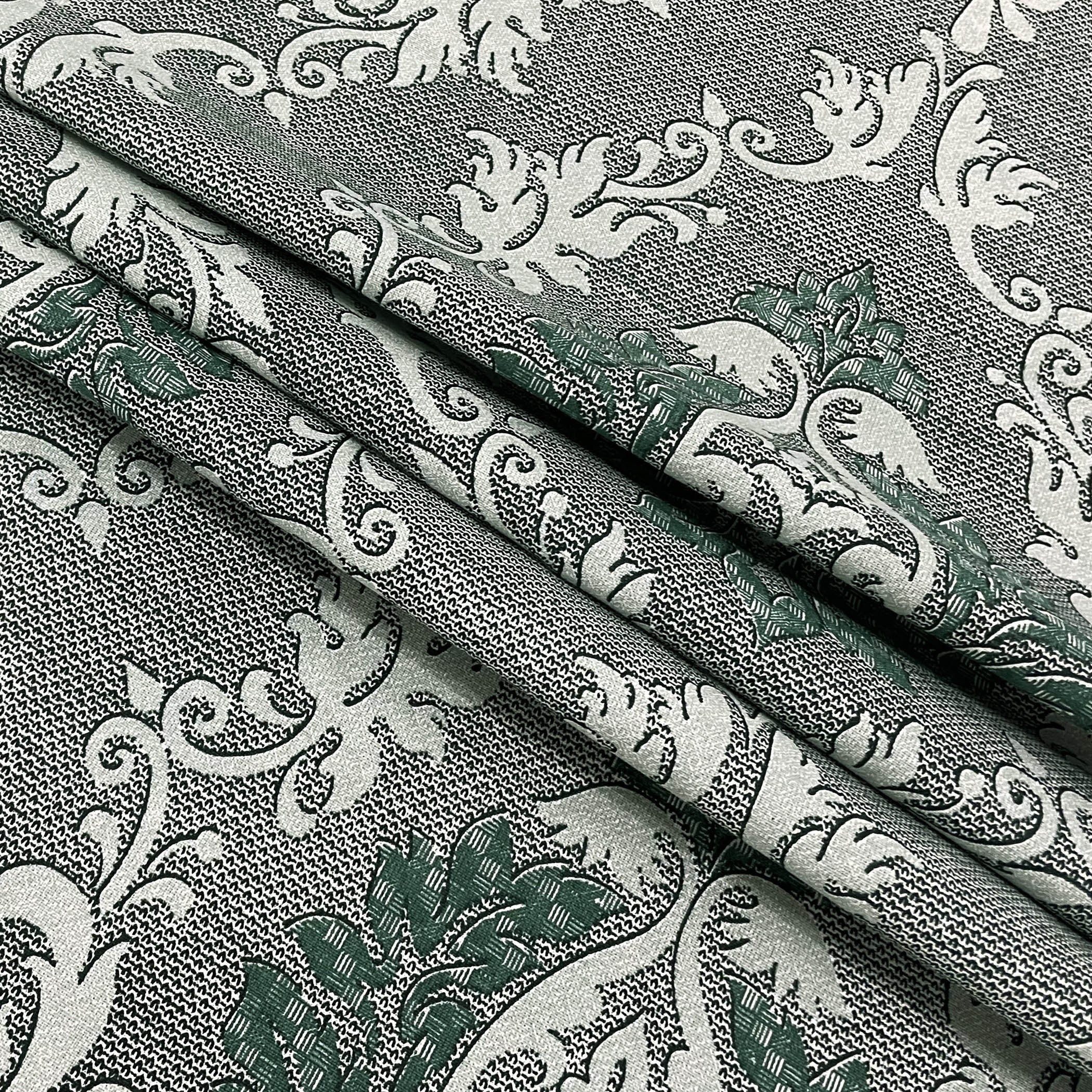 Sage Green Medallion Damask 180 TC Pure Cotton Bedsheet Set with Pillow Cover
