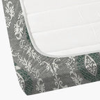 Sage Green Medallion Damask 180 TC Pure Cotton Bedsheet Set with Pillow Cover