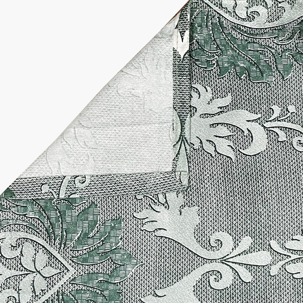 Sage Green Medallion Damask 180 TC Pure Cotton Bedsheet Set with Pillow Cover