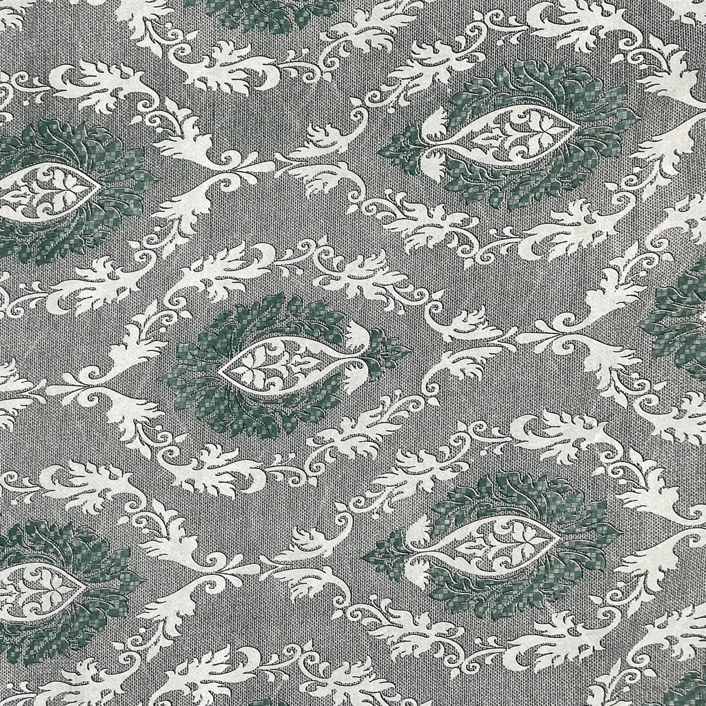 Sage Green Medallion Damask 180 TC Pure Cotton Bedsheet Set with Pillow Cover