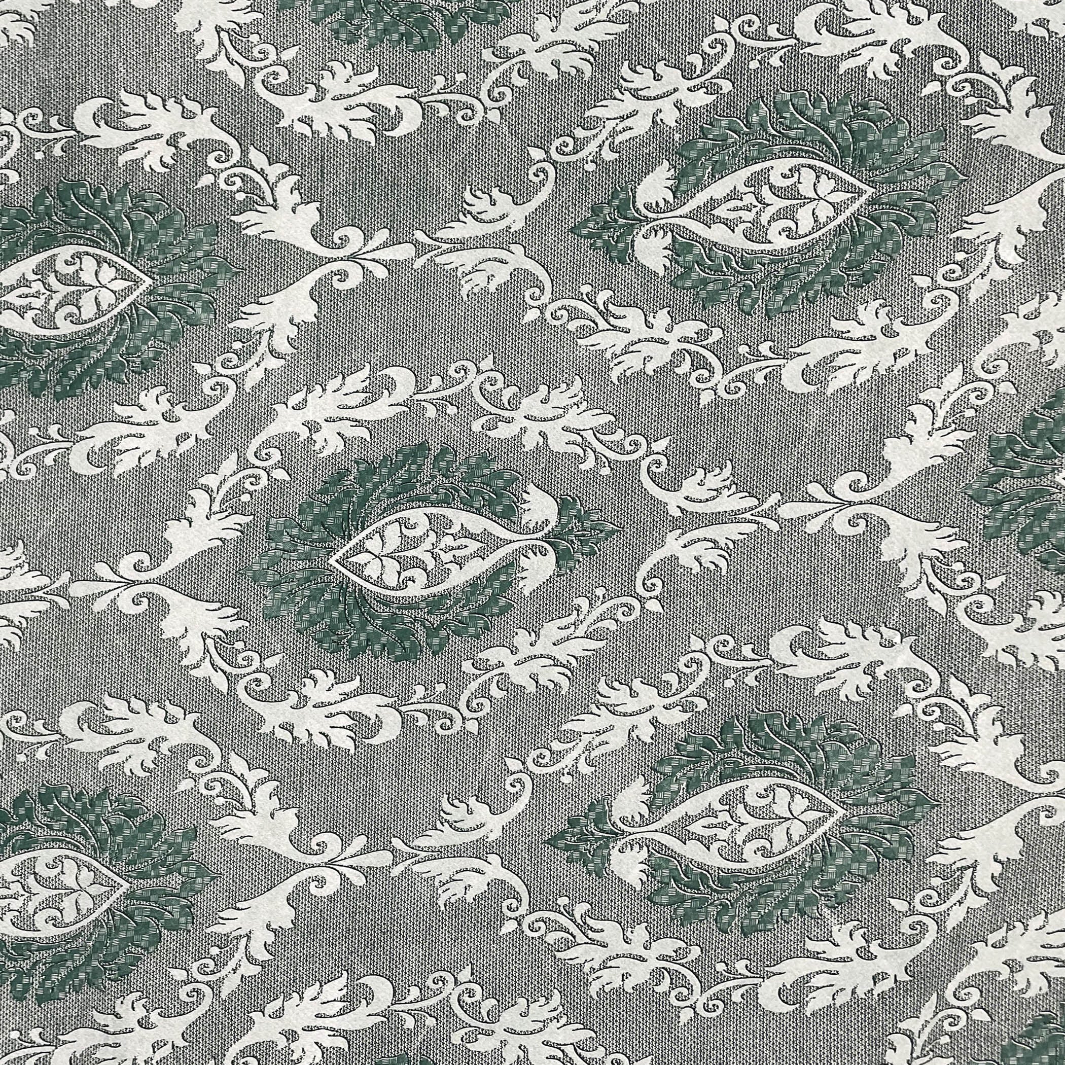 Sage Green Medallion Damask 180 TC Pure Cotton Bedsheet Set with Pillow Cover