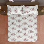 Ivory Rose Garland 180 TC Pure Cotton Bedsheet Set with Pillow Cover