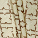 Ivory Mustard Poppy Lattice 180 TC Pure Cotton Bedsheet Set with Pillow Cover