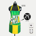Sports Menu Printed Kitchen Apron with Front Utility Pockets