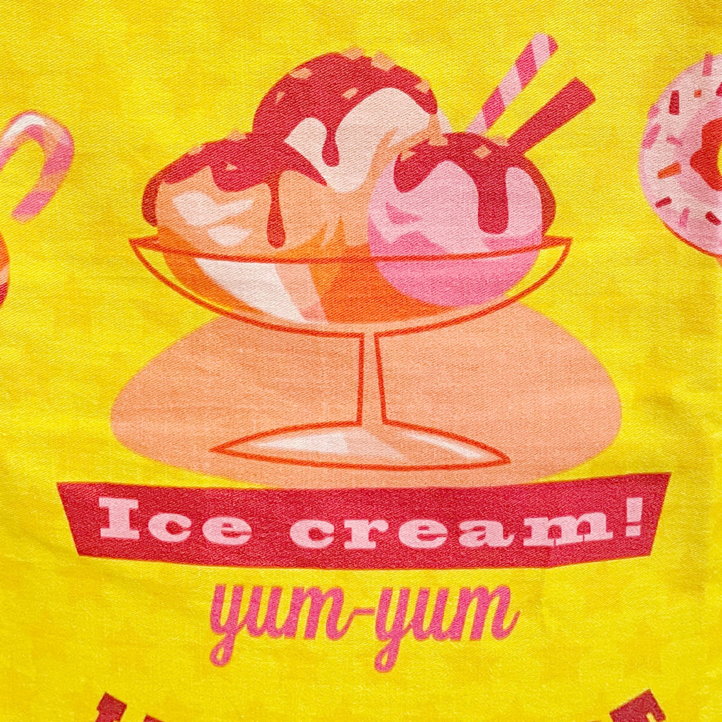 Dessert Theme Printed Kitchen Apron with Front Utility Pockets