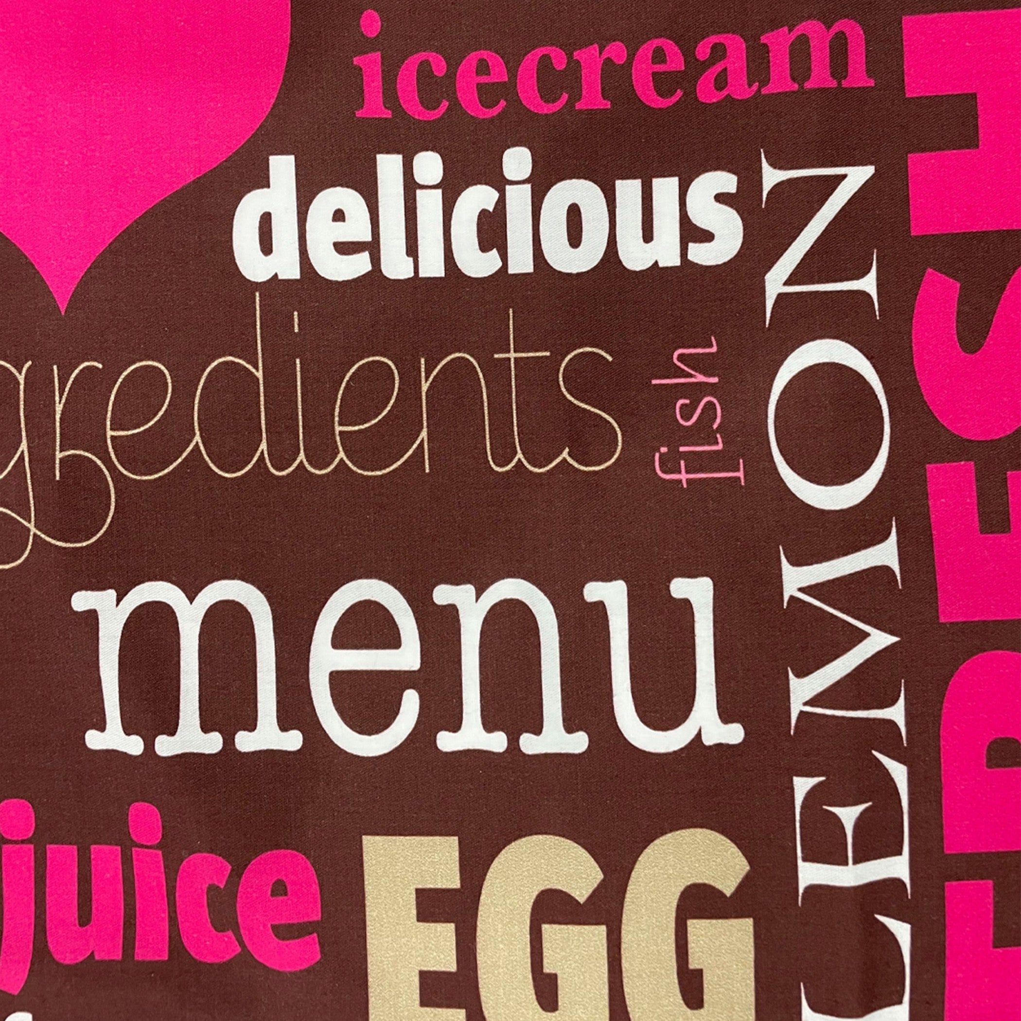 Hearts & Café Text Theme Printed Kitchen Apron with Front Utility Pockets